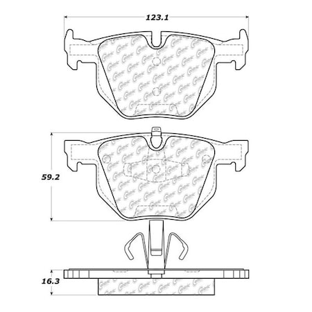 Centric Parts Posi-Quiet Ceramic Pads, 105.11700 105.11700